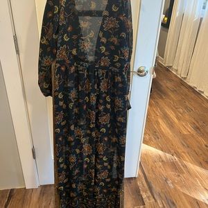 Navy floral dress